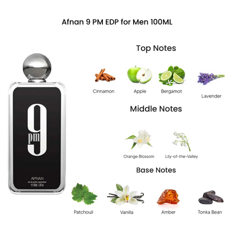 Afnan 9 PM Eau De Parfum for Men 100ML