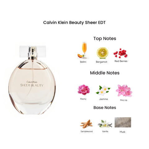 Calvin Klein Beauty Sheer Eau De Toilette for Women 100ML