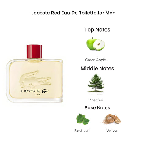 Lacoste Red Eau De Toilette for Men 125ML